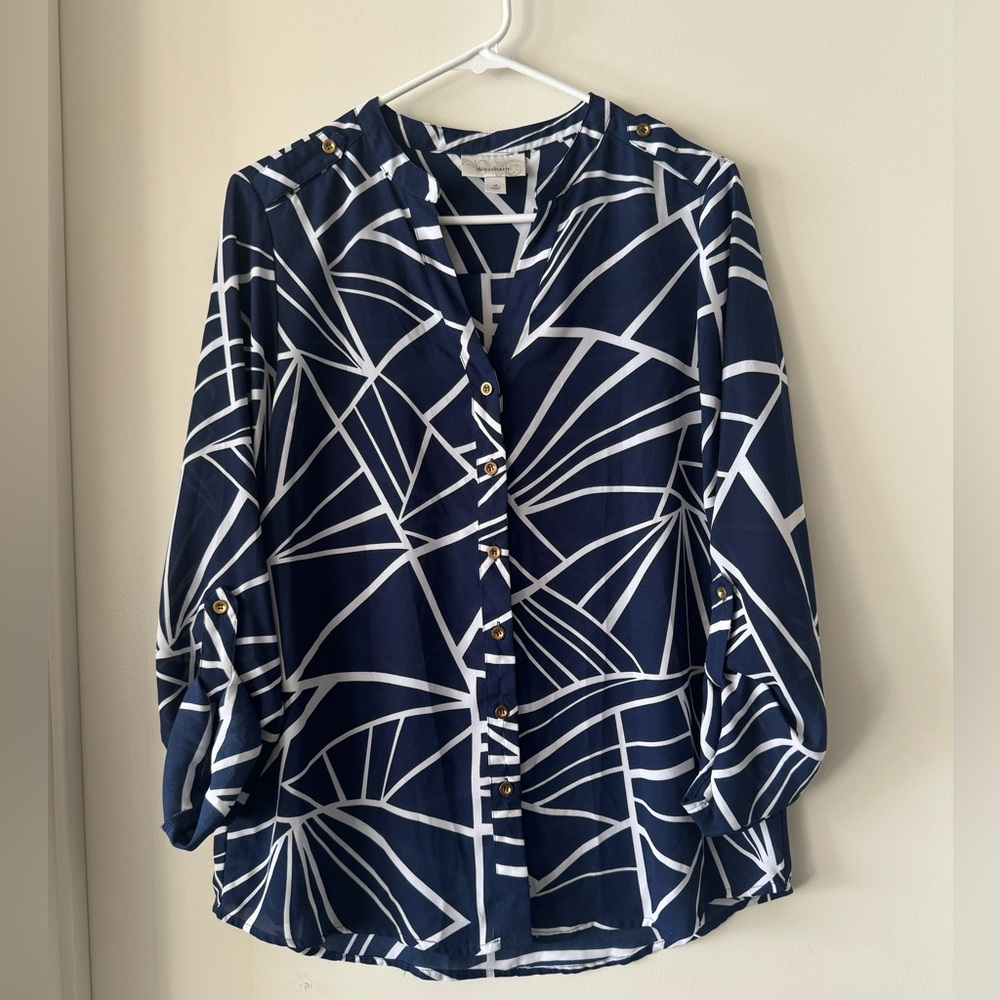 Dressbarn Geometric Tunic Top